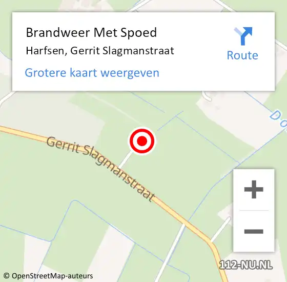 Locatie op kaart van de 112 melding: Brandweer Met Spoed Naar Harfsen, Gerrit Slagmanstraat op 19 mei 2015 13:40
