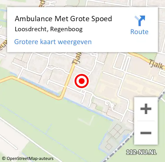 Locatie op kaart van de 112 melding: Ambulance Met Grote Spoed Naar Loosdrecht, Regenboog op 20 mei 2015 04:40