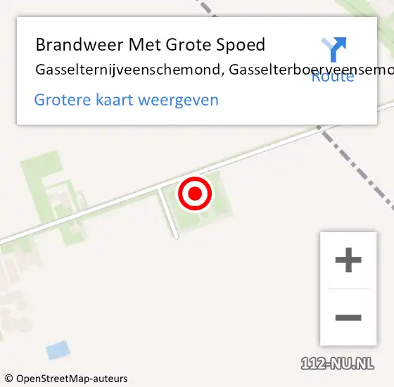 Locatie op kaart van de 112 melding: Brandweer Met Grote Spoed Naar Gasselternijveenschemond, Gasselterboerveensemond op 20 mei 2015 08:43