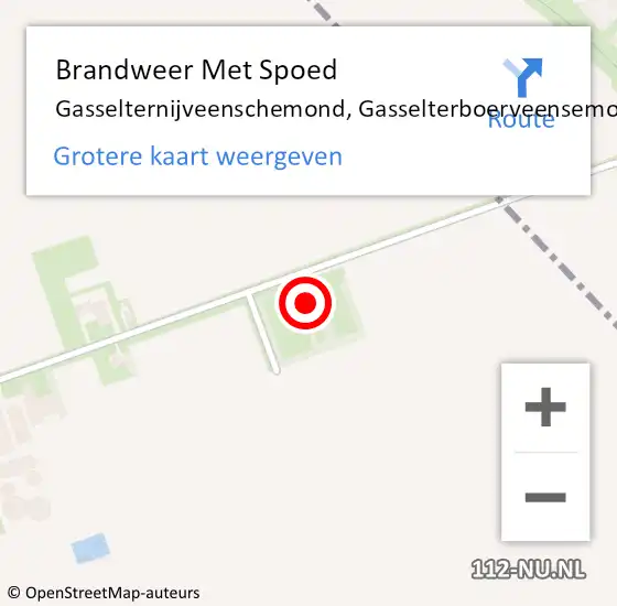 Locatie op kaart van de 112 melding: Brandweer Met Spoed Naar Gasselternijveenschemond, Gasselterboerveensemond op 20 mei 2015 09:03