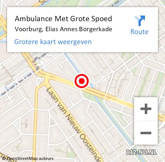 Locatie op kaart van de 112 melding: Ambulance Met Grote Spoed Naar Voorburg, Elias Annes Borgerkade op 20 mei 2015 09:40