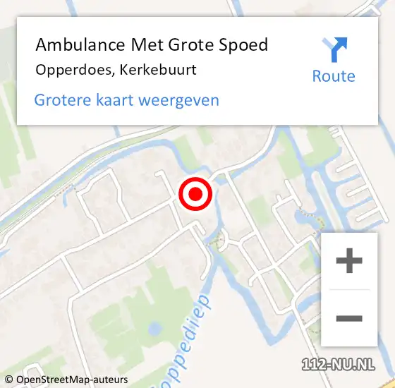 Locatie op kaart van de 112 melding: Ambulance Met Grote Spoed Naar Opperdoes, Kerkebuurt op 20 mei 2015 13:38