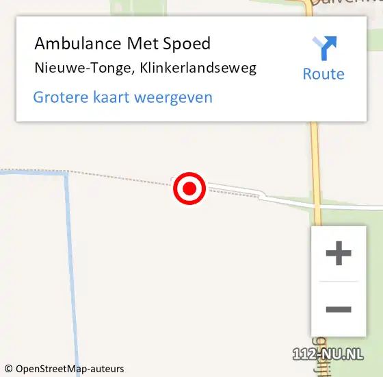 Locatie op kaart van de 112 melding: Ambulance Met Spoed Naar Nieuwe-Tonge, Klinkerlandseweg op 20 mei 2015 16:55