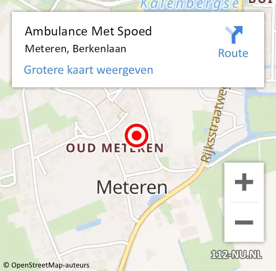 Locatie op kaart van de 112 melding: Ambulance Met Spoed Naar Meteren, Berkenlaan op 21 mei 2015 09:18