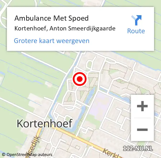 Locatie op kaart van de 112 melding: Ambulance Met Spoed Naar Kortenhoef, Anton Smeerdijkgaarde op 21 mei 2015 11:55