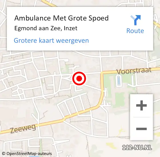 Locatie op kaart van de 112 melding: Ambulance Met Grote Spoed Naar Egmond aan Zee, Inzet op 21 mei 2015 12:20