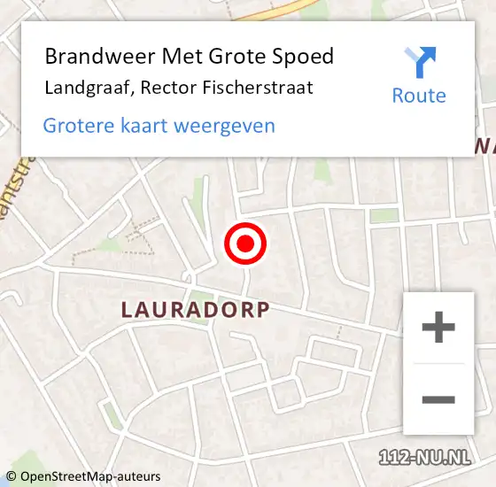 Locatie op kaart van de 112 melding: Brandweer Met Grote Spoed Naar Landgraaf, Rector Fischerstraat op 22 mei 2015 09:21