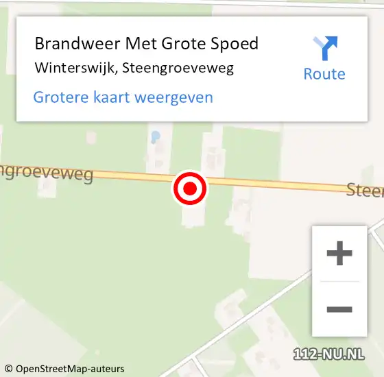 Locatie op kaart van de 112 melding: Brandweer Met Grote Spoed Naar Winterswijk, Steengroeveweg op 22 mei 2015 23:40