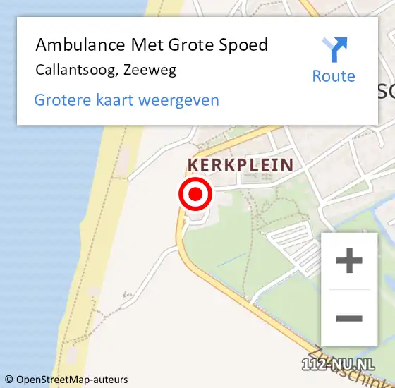 Locatie op kaart van de 112 melding: Ambulance Met Grote Spoed Naar Callantsoog, Zeeweg op 23 mei 2015 03:13