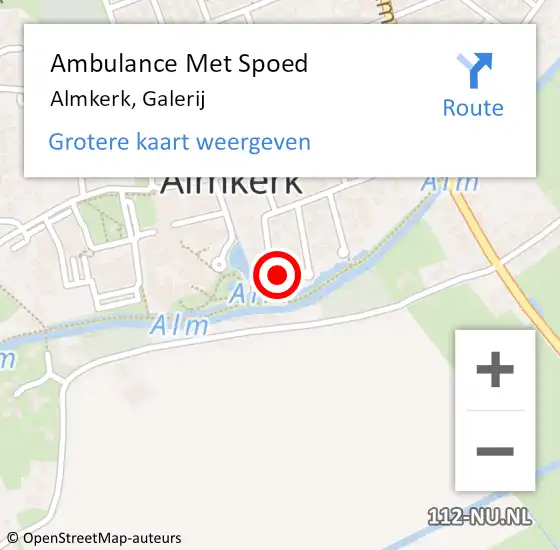 Locatie op kaart van de 112 melding: Ambulance Met Spoed Naar Almkerk, Galerij op 23 mei 2015 08:17