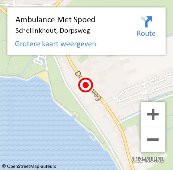 Locatie op kaart van de 112 melding: Ambulance Met Spoed Naar Schellinkhout, Dorpsweg op 23 mei 2015 17:03