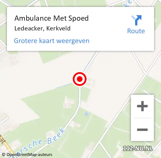 Locatie op kaart van de 112 melding: Ambulance Met Spoed Naar Ledeacker, Kerkveld op 24 mei 2015 01:18