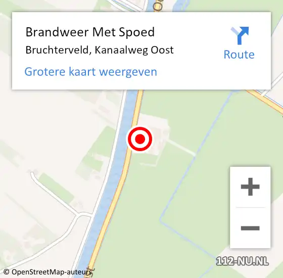 Locatie op kaart van de 112 melding: Brandweer Met Spoed Naar Bruchterveld, Kanaalweg Oost op 24 mei 2015 07:03