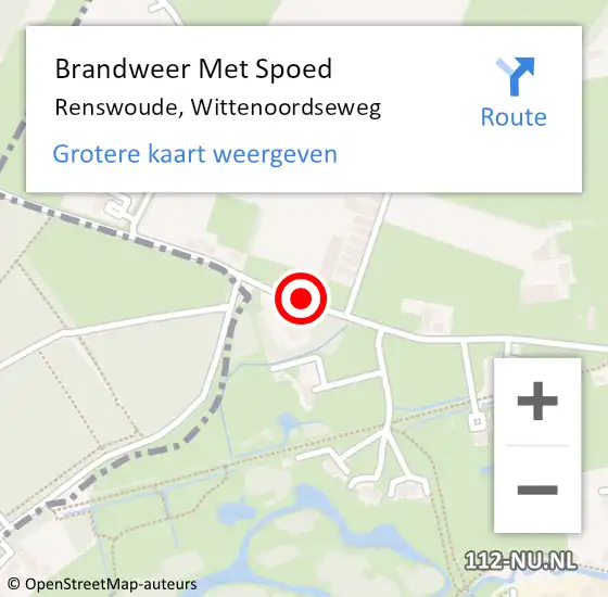 Locatie op kaart van de 112 melding: Brandweer Met Spoed Naar Renswoude, Wittenoordseweg op 24 mei 2015 13:45