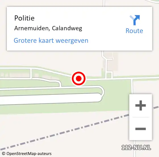 Locatie op kaart van de 112 melding: Politie Arnemuiden, Calandweg op 24 mei 2015 15:32