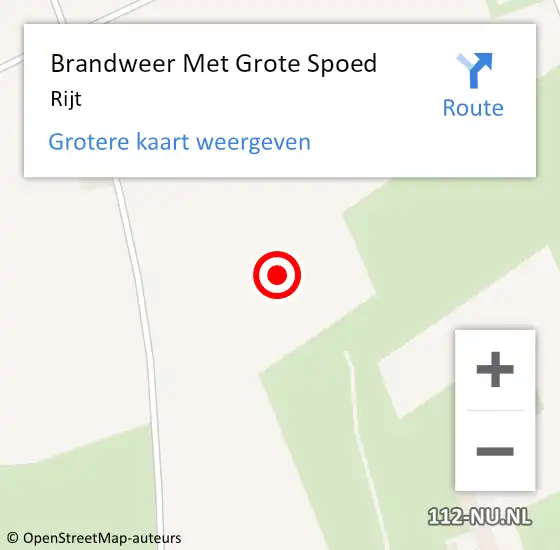 Locatie op kaart van de 112 melding: Brandweer Met Grote Spoed Naar Rijt op 24 mei 2015 20:34