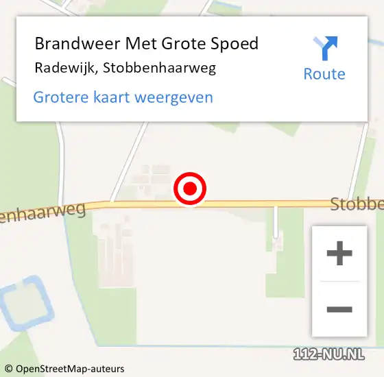 Locatie op kaart van de 112 melding: Brandweer Met Grote Spoed Naar Radewijk, Stobbenhaarweg op 25 mei 2015 08:41
