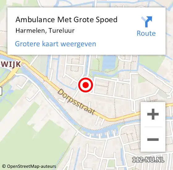 Locatie op kaart van de 112 melding: Ambulance Met Grote Spoed Naar Harmelen, Tureluur op 25 mei 2015 16:12