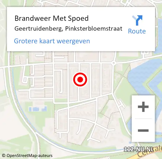 Locatie op kaart van de 112 melding: Brandweer Met Spoed Naar Geertruidenberg, Pinksterbloemstraat op 8 november 2013 19:20