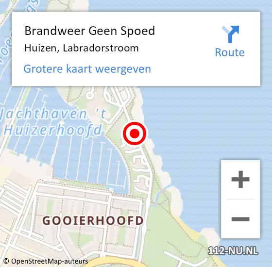 Locatie op kaart van de 112 melding: Brandweer Geen Spoed Naar Huizen, Labradorstroom op 26 mei 2015 16:35