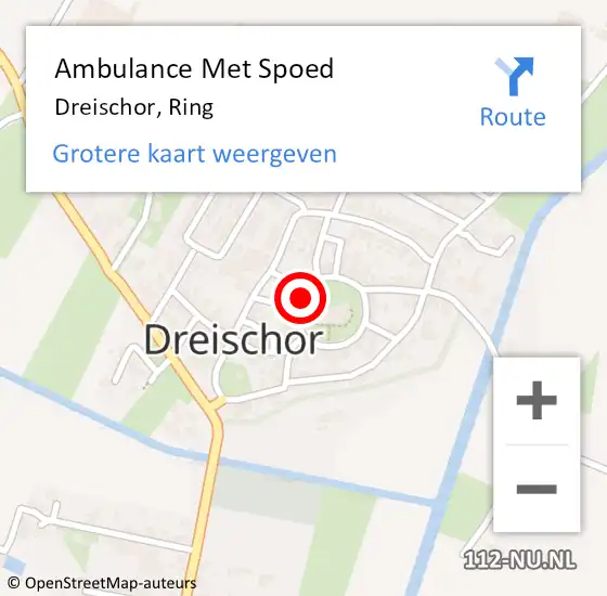 Locatie op kaart van de 112 melding: Ambulance Met Spoed Naar Dreischor, Ring op 26 mei 2015 20:12