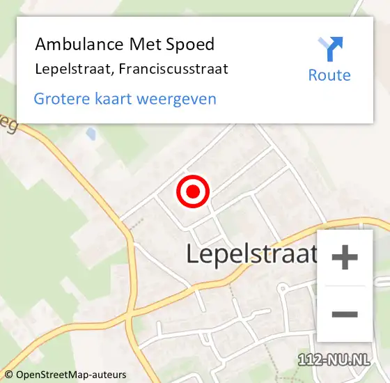 Locatie op kaart van de 112 melding: Ambulance Met Spoed Naar Lepelstraat, Franciscusstraat op 26 mei 2015 22:03