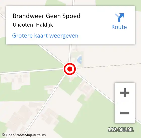 Locatie op kaart van de 112 melding: Brandweer Geen Spoed Naar Ulicoten, Haldijk op 28 mei 2015 09:29