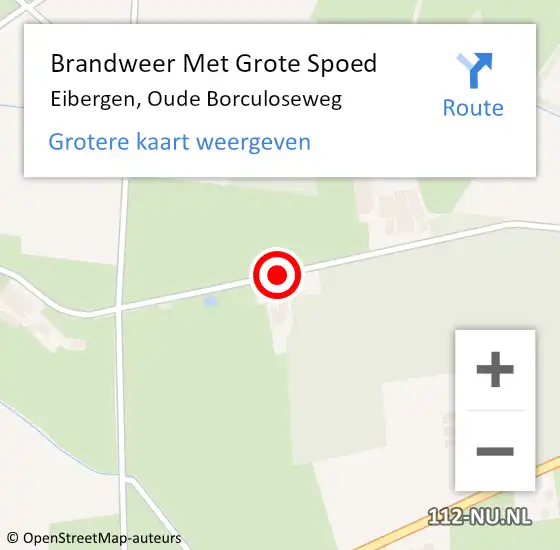 Locatie op kaart van de 112 melding: Brandweer Met Grote Spoed Naar Eibergen, Oude Borculoseweg op 28 mei 2015 15:57