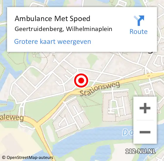 Locatie op kaart van de 112 melding: Ambulance Met Spoed Naar Geertruidenberg, Wilhelminaplein op 29 mei 2015 15:47