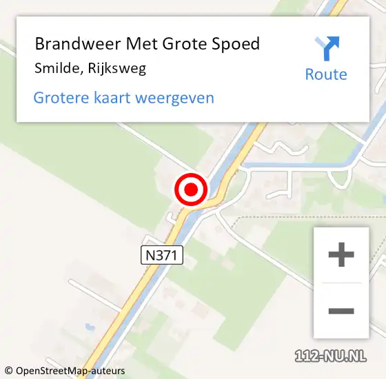 Locatie op kaart van de 112 melding: Brandweer Met Grote Spoed Naar Smilde, Rijksweg op 29 mei 2015 21:46