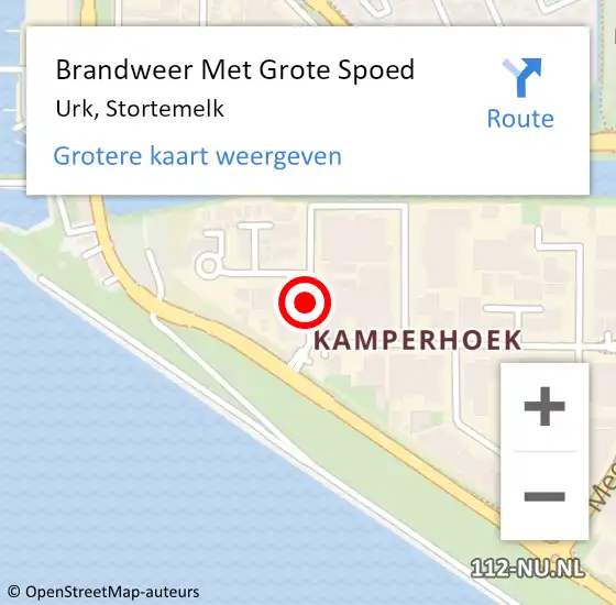 Locatie op kaart van de 112 melding: Brandweer Met Grote Spoed Naar Urk, Stortemelk op 30 mei 2015 00:15