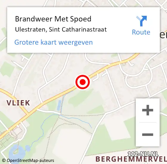 Locatie op kaart van de 112 melding: Brandweer Met Spoed Naar Ulestraten, Sint Catharinastraat op 30 mei 2015 00:18