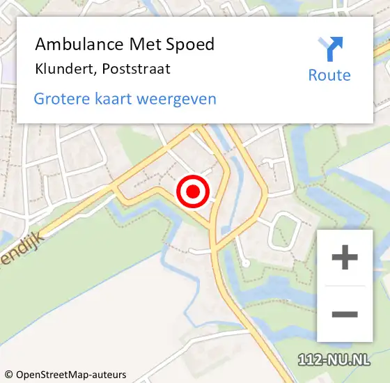 Locatie op kaart van de 112 melding: Ambulance Met Spoed Naar Klundert, Poststraat op 30 mei 2015 14:27