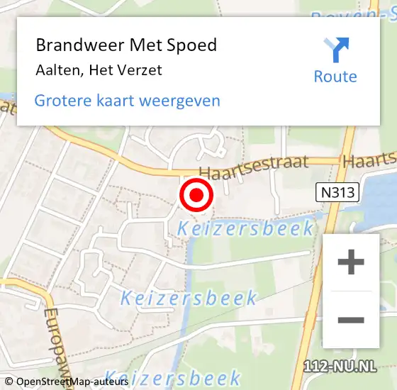 Locatie op kaart van de 112 melding: Brandweer Met Spoed Naar Aalten, Het Verzet op 30 mei 2015 15:01