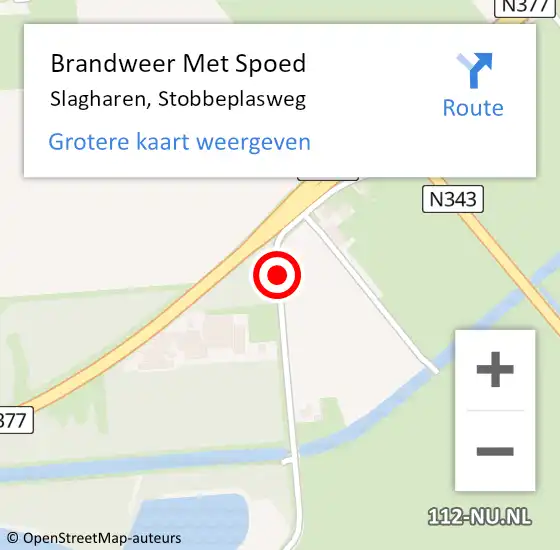 Locatie op kaart van de 112 melding: Brandweer Met Spoed Naar Slagharen, Stobbeplasweg op 30 mei 2015 18:30