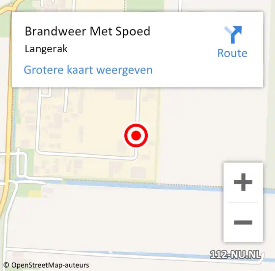 Locatie op kaart van de 112 melding: Brandweer Met Spoed Naar Langerak op 31 mei 2015 08:33