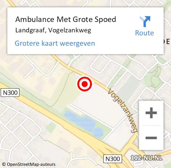 Locatie op kaart van de 112 melding: Ambulance Met Grote Spoed Naar Landgraaf, Vogelzankweg op 31 mei 2015 11:24