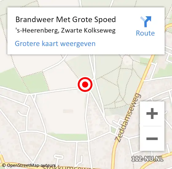Locatie op kaart van de 112 melding: Brandweer Met Grote Spoed Naar 's-Heerenberg, Zwarte Kolkseweg op 31 mei 2015 16:02