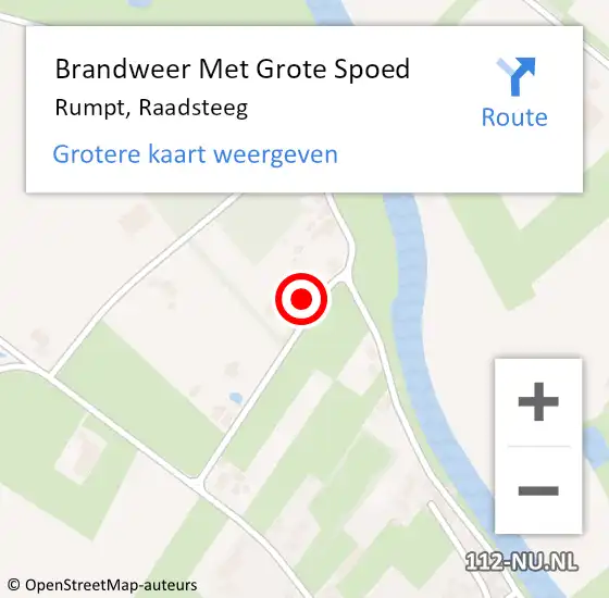 Locatie op kaart van de 112 melding: Brandweer Met Grote Spoed Naar Rumpt, Raadsteeg op 31 mei 2015 17:50