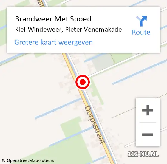 Locatie op kaart van de 112 melding: Brandweer Met Spoed Naar Kiel-Windeweer, Pieter Venemakade op 1 juni 2015 05:03