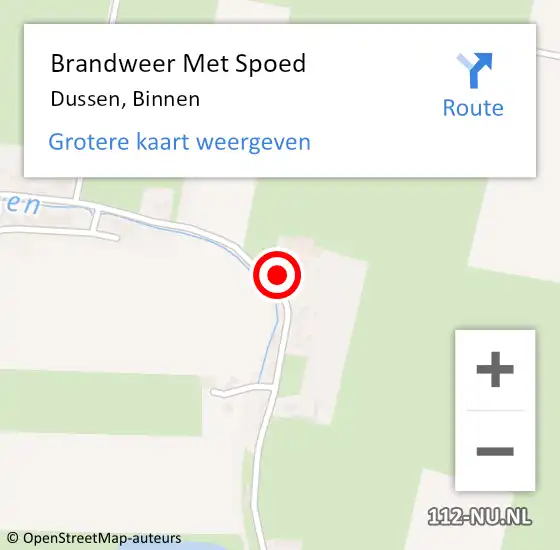 Locatie op kaart van de 112 melding: Brandweer Met Spoed Naar Dussen, Binnen op 1 juni 2015 09:47