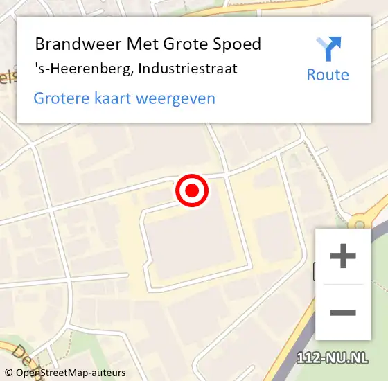 Locatie op kaart van de 112 melding: Brandweer Met Grote Spoed Naar 's-Heerenberg, Industriestraat op 1 juni 2015 20:16