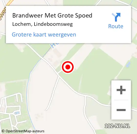 Locatie op kaart van de 112 melding: Brandweer Met Grote Spoed Naar Lochem, Lindeboomsweg op 2 juni 2015 06:58