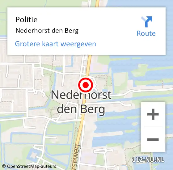 Locatie op kaart van de 112 melding: Politie Nederhorst den Berg op 2 juni 2015 08:27