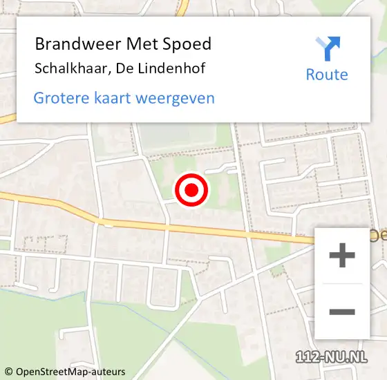 Locatie op kaart van de 112 melding: Brandweer Met Spoed Naar Schalkhaar, De Lindenhof op 3 juni 2015 11:19