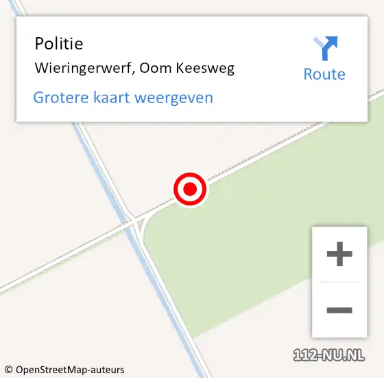 Locatie op kaart van de 112 melding: Politie Wieringerwerf, Oom Keesweg op 3 juni 2015 17:17