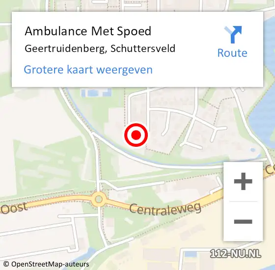 Locatie op kaart van de 112 melding: Ambulance Met Spoed Naar Geertruidenberg, Schuttersveld op 3 juni 2015 22:37