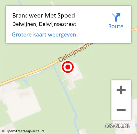 Locatie op kaart van de 112 melding: Brandweer Met Spoed Naar Delwijnen, Delwijnsestraat op 4 juni 2015 08:55