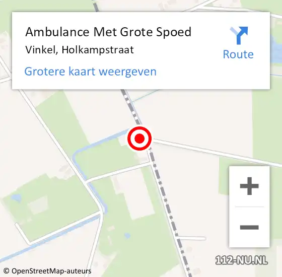 Locatie op kaart van de 112 melding: Ambulance Met Grote Spoed Naar Vinkel, Holkampstraat op 4 juni 2015 11:50