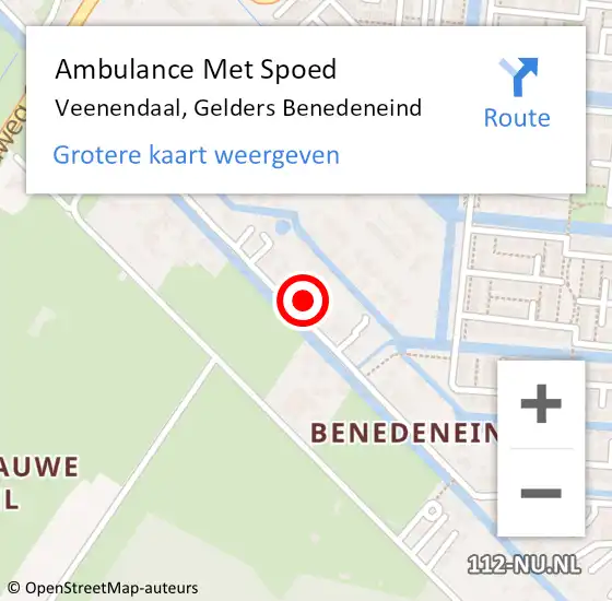 Locatie op kaart van de 112 melding: Ambulance Met Spoed Naar Veenendaal, Gelders Benedeneind op 4 juni 2015 13:51